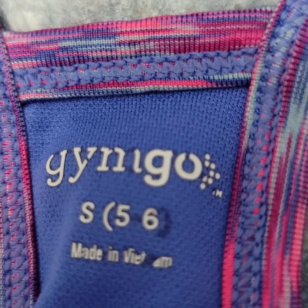 Gymgo Girls Top Blue Sleeveless Tiered Ruffle Racerback Size 5